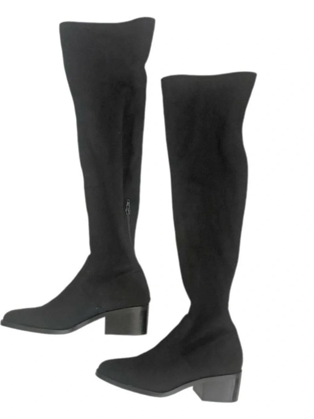 Steve Madden Georgette Over the Knee Block Heel Faux Suede Black Boot, 7.5, NWOB